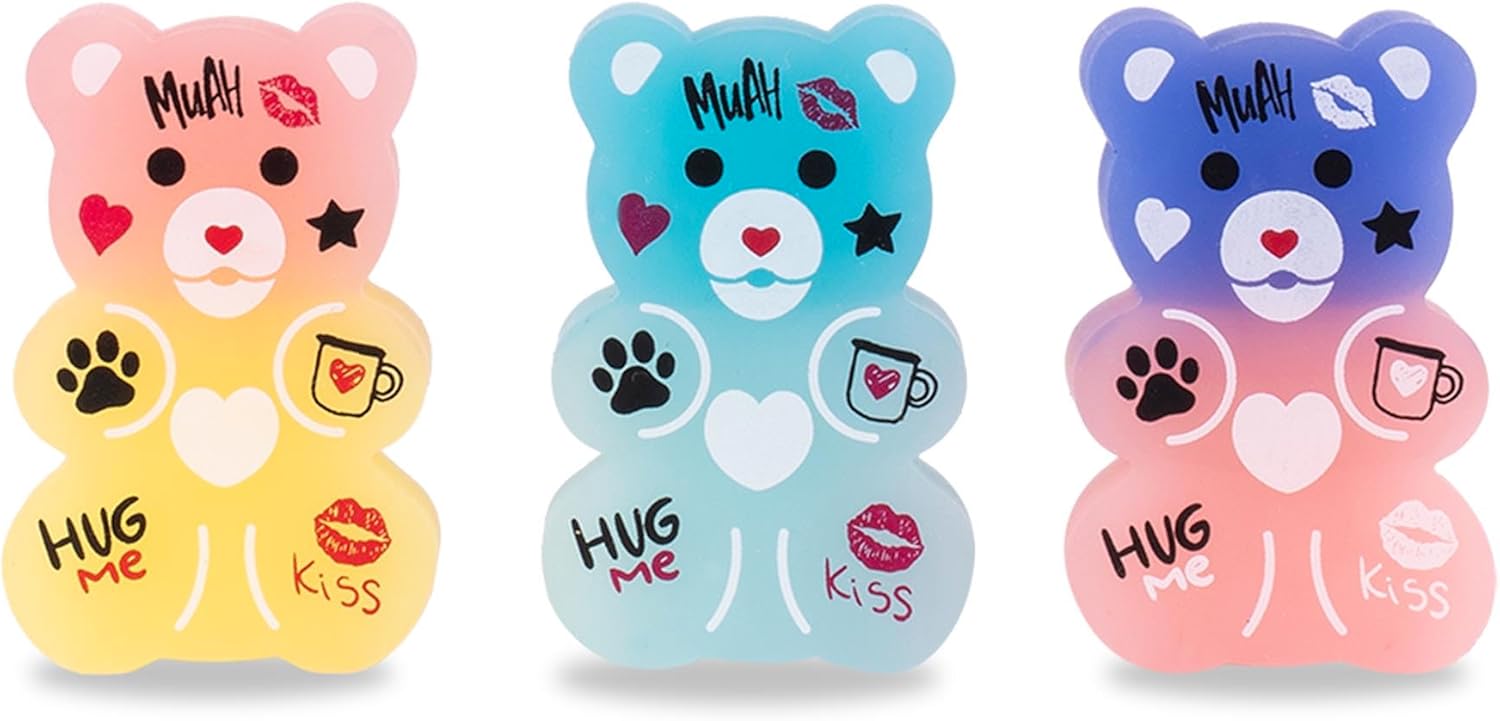 2Colourbook – Set 3 Gommine da Cancellare Coccolotti, Official Licensee (Love&Tell)