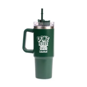 Borraccia termica con cannuccia 900ml Colour Slurp verde