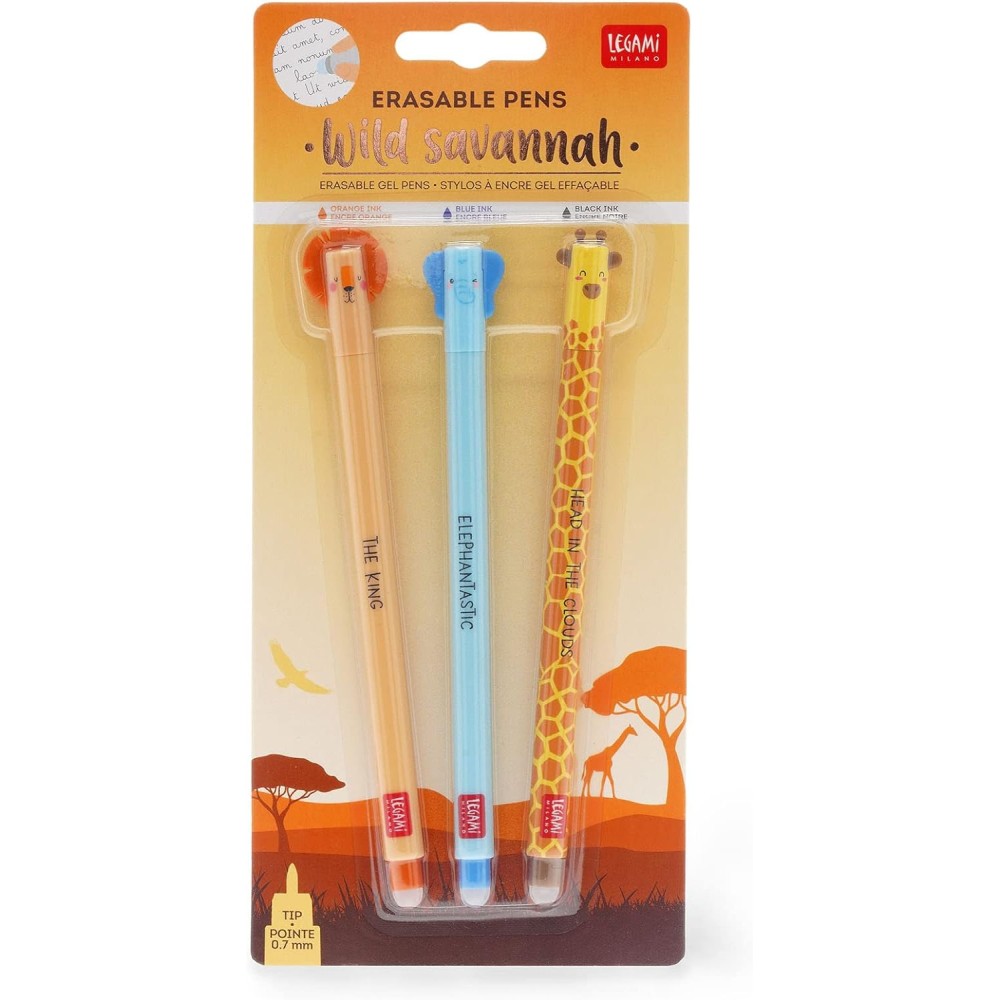 Legami, Kit 3 penne cancellabili, Savana