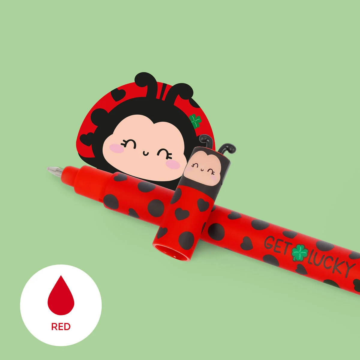 Penna Gel Cancellabile Ladybug2