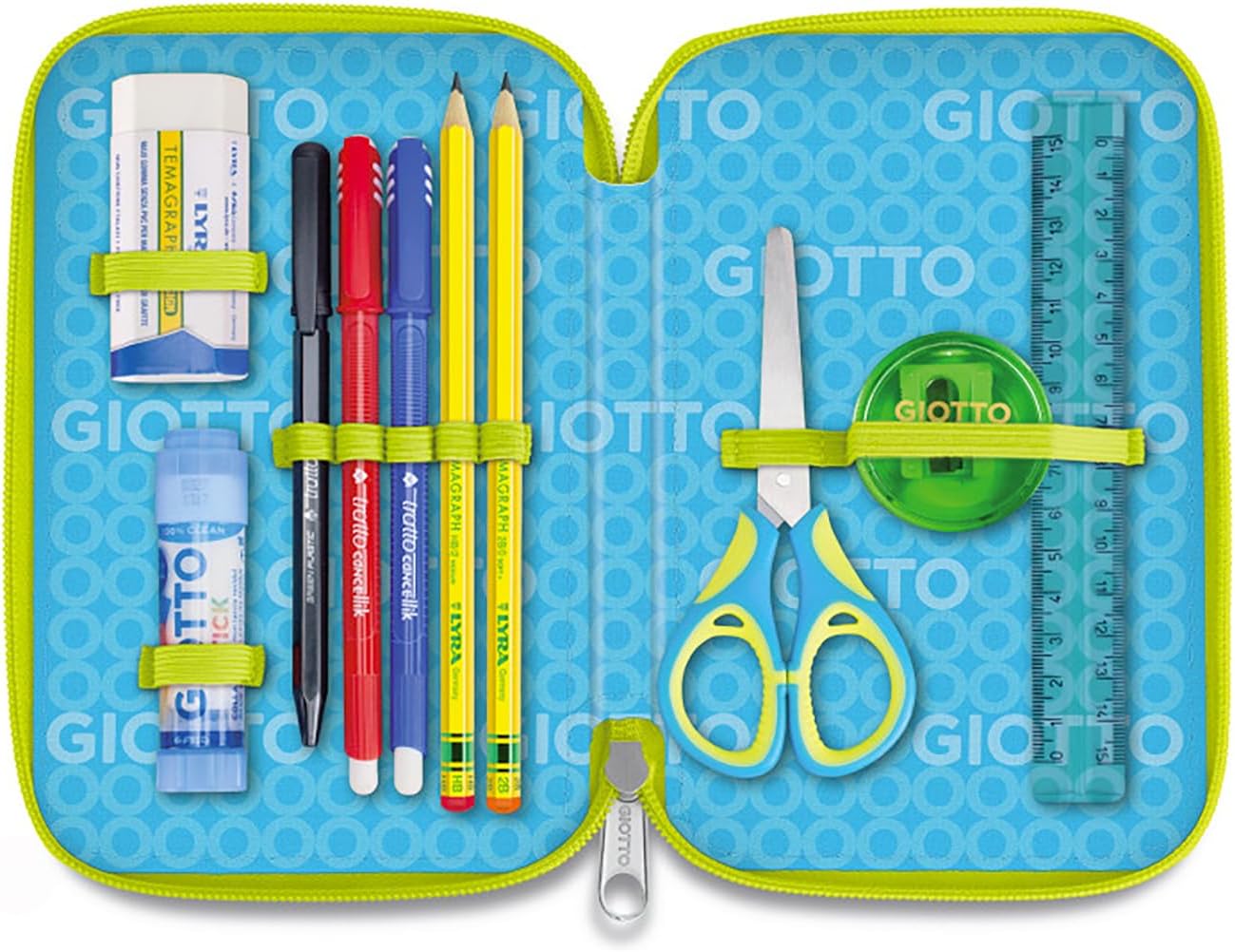 astuccio 3 zip giotto unicorn